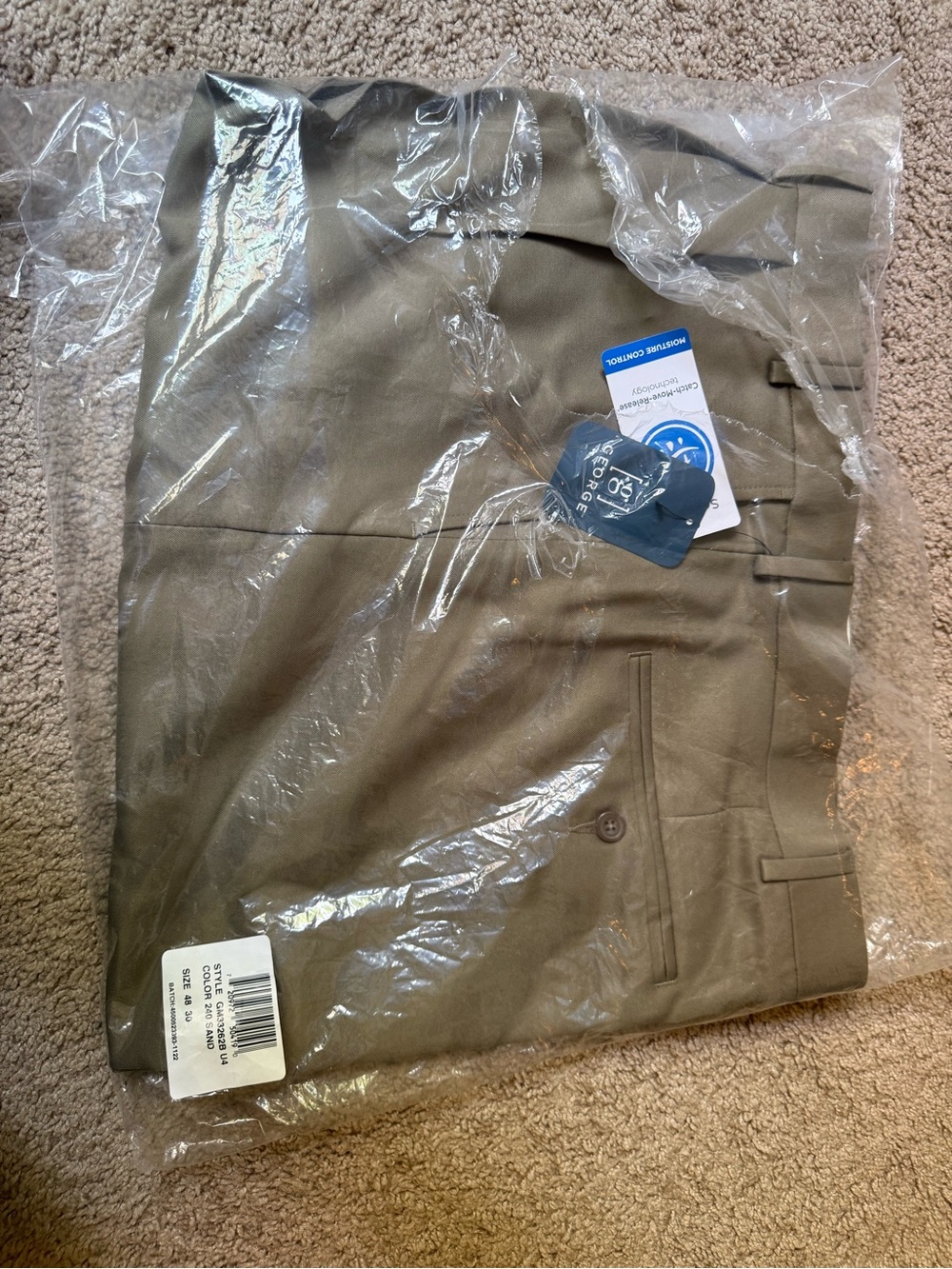George Men's Dress Pants in Olive Green
